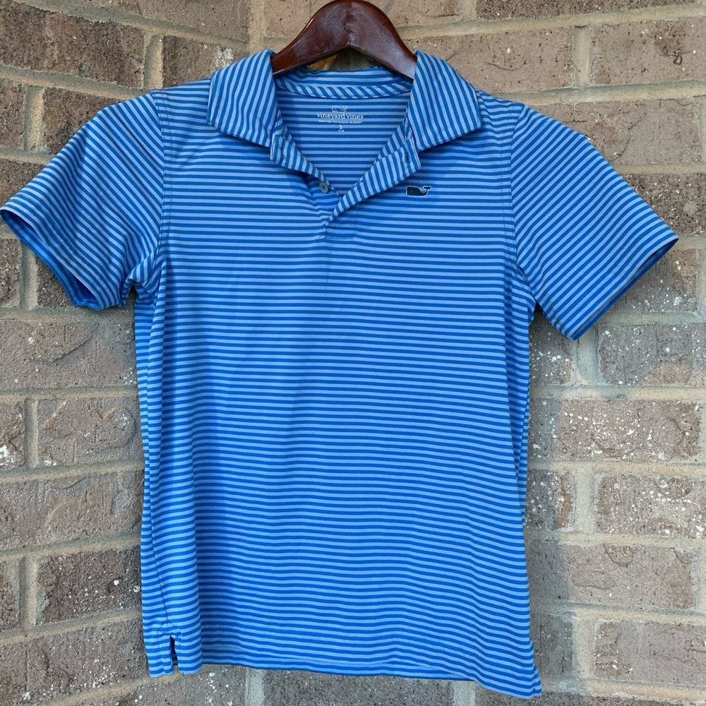 Vineyard Vines Boys’ Bradley Stripe Sankaty Polo